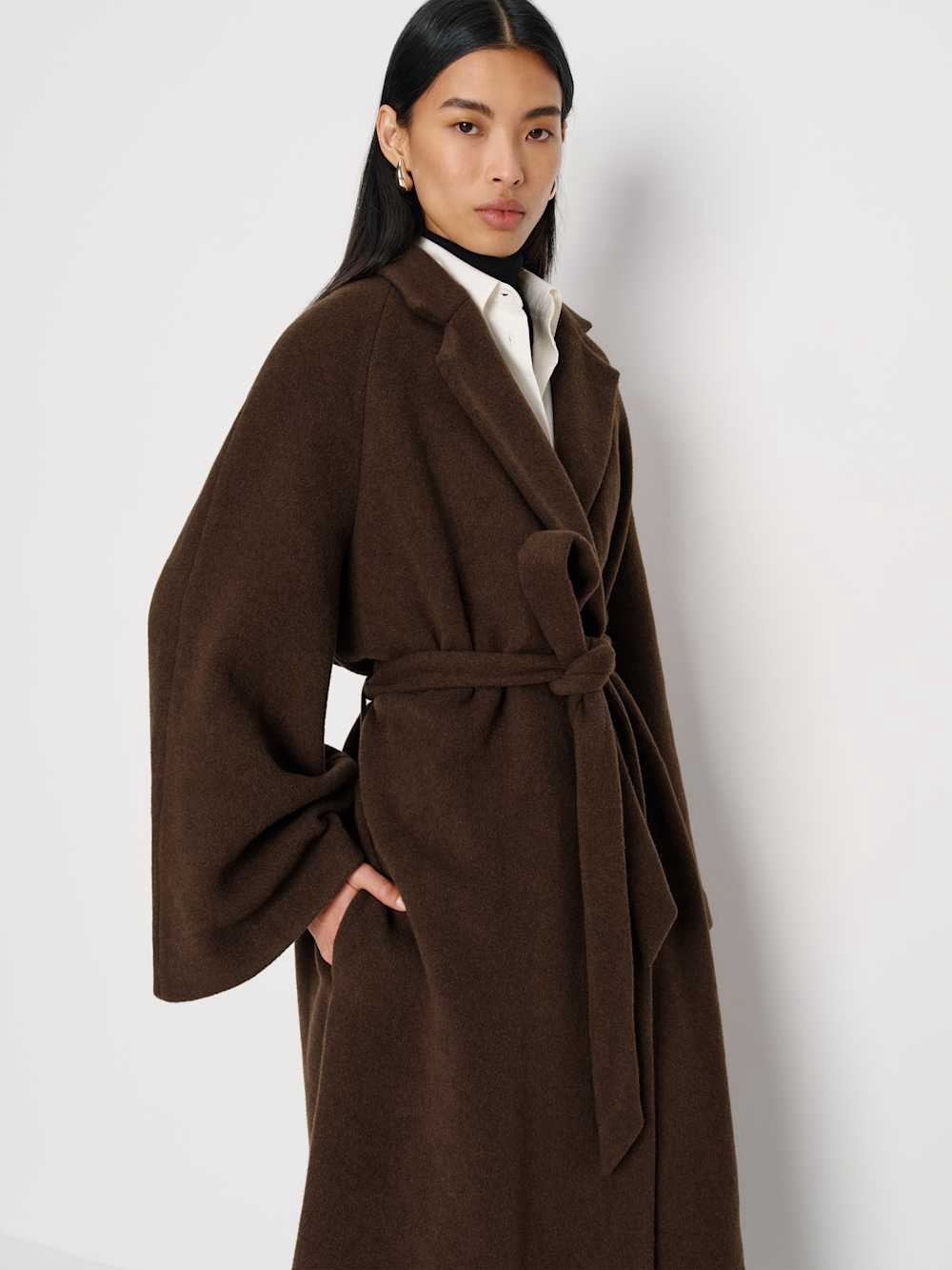 NWT Reformation Tula Oversized Coat in Brown Wool - Picture 2 of 4